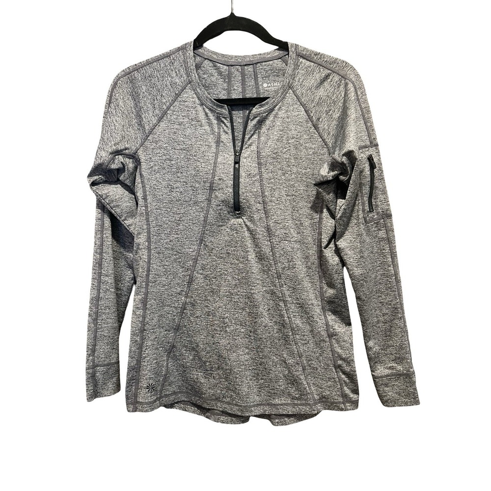 Athleta Women's‎ Heather Gray Pacífica Ilume UPF Fitted Top Size M